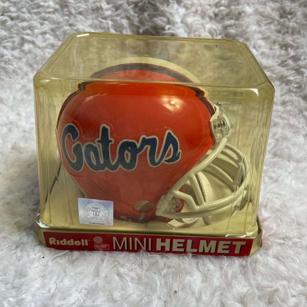 New In Box FLORIDA GATORS - Riddell Mini Football Helmet .